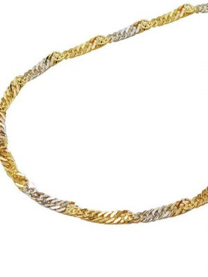 Gallay Armband "Armband 1,8mm Singapur bicolor 14Kt GOLD 19cm"