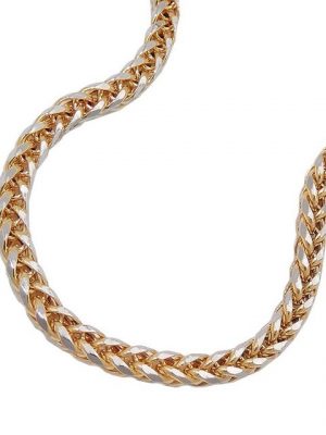 Gallay Armband "Armband 2,4mm Zopfkette bicolor 14Kt GOLD 19cm"