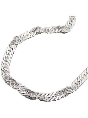 Gallay Silberarmband "Armband 3mm Singapur diamantiert Silber 925 19cm"