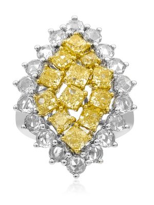 Gelber SI2 Diamant-Goldring (CIRARI)