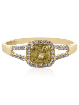Gelber Zirkon-Goldring (Adela Gold)