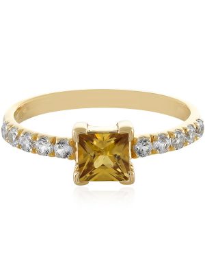 Gelber Zirkon-Goldring (Adela Gold)