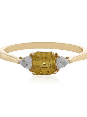 Gelber Zirkon-Goldring (Adela Gold)