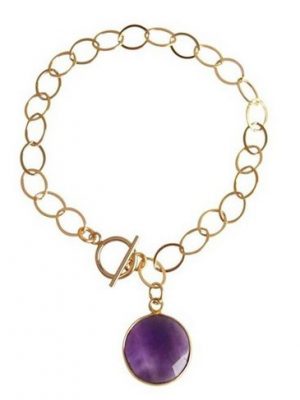 Gemshine Charm-Armband "Amethyst CANDY", Made in Germany
