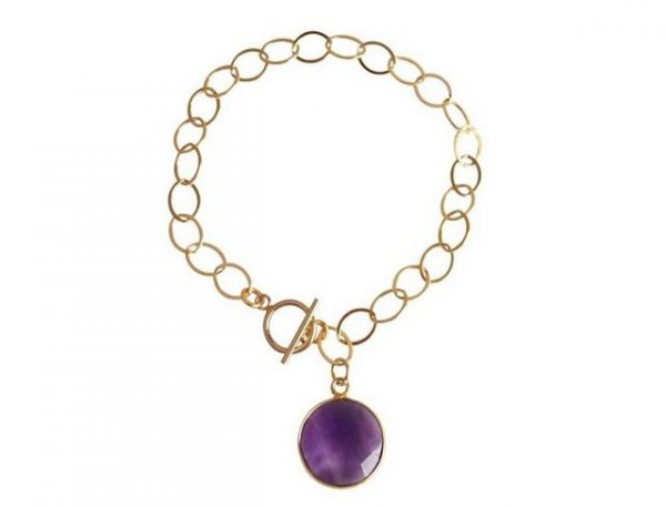 Gemshine Charm-Armband "Amethyst CANDY", Made in Germany