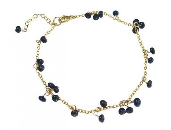 Gemshine Charm-Armband "CONFETTI Saphir Midnight Blue", Made in Germany