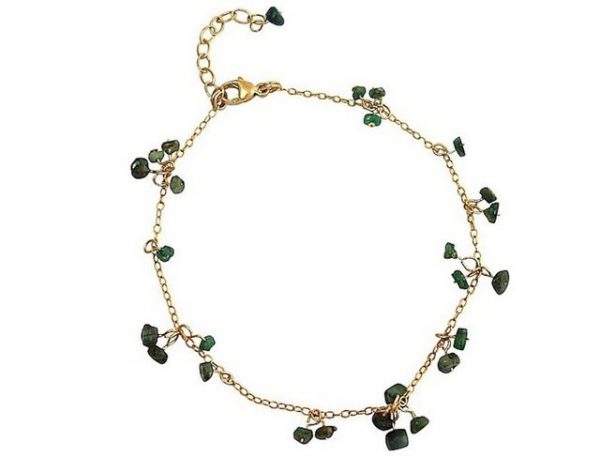 Gemshine Charm-Armband "CONFETTI Smaragd", Made in Germany