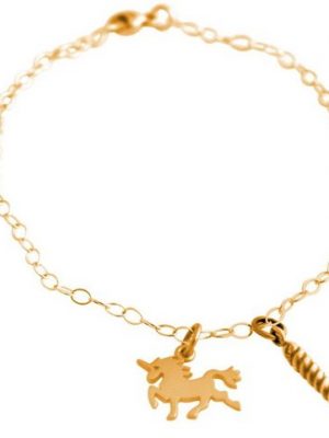 Gemshine Charm-Armband "Einhorn mit Horn", Made in Spain