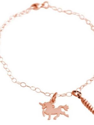 Gemshine Charm-Armband "Einhorn mit Horn", Made in Spain