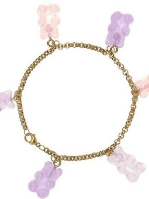 Gemshine Charm-Armband "Gummibär Lilafarben", Made in Germany