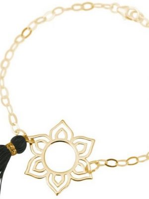 Gemshine Charm-Armband "Mandala Lotus Blume mit Quaste", Made in Spain