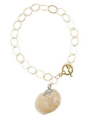 Gemshine Charm-Armband "Maritim Muschel", Made in Spain