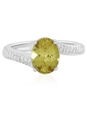 Goldener Apatit-Silberring