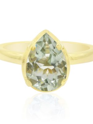 Grüner Amethyst-Silberring (MONOSONO COLLECTION)