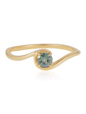Grüner Tansanit-Goldring