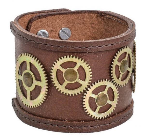 Gusti Leder Lederarmband "Nemo", Armband Steampunk