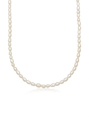 Halskette Herren Süßwasser-Zuchtperle Oval 925 Silber Kuzzoi Silber