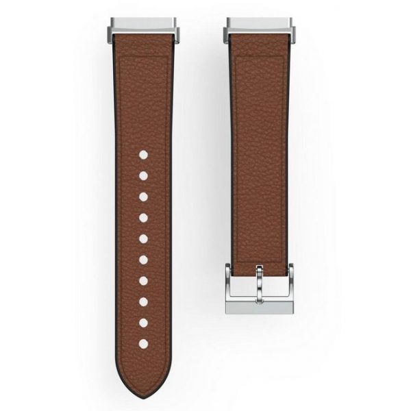 Hama Smartwatch-Armband "Ersatzarmband für Fitbit Versa 3, Sense, Leder und Silikon, 20mm, 21cm", Made for Fitbit