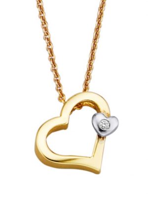 Herz-Anhänger mit Kette Diemer Gelbgold