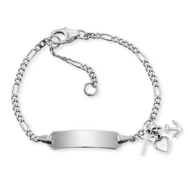 Herzengel Perlenarmband "Herzengel Armband Mädchen HEB-ID-FLH Glaube Liebe Hoffnung Silber 15 cm"