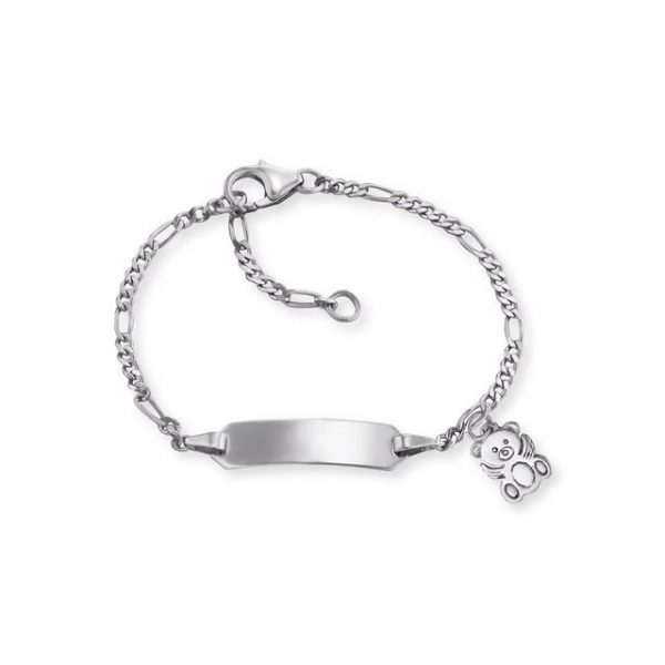 Herzengel Perlenarmband "Herzengel ID-Armband HEB-ID-TEDDY Silber Teddy"