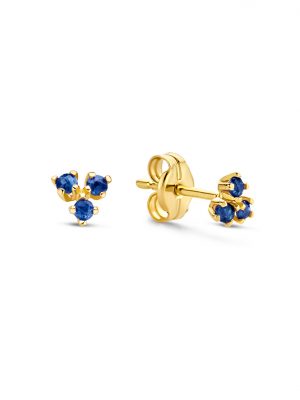 Jackie Ohrstecker - Triangle - JKE20.014 585 Gold, Edelstein blau