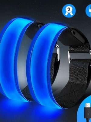 Jormftte Uhrenarmband "Armband Leuchtband für Sport Outdoor Reflektorband Sicherheitslicht Slap Band für Fahrradfahren Joggen Kinderwagen"