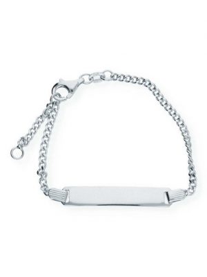 JuwelmaLux Panzerarmband "Kinder-Armband Silber Kinder Armschmuck 14 cm" (1-tlg), Kinder-Armband mit Gravurplatte Silber 925/000, inkl. Schmuckschachtel