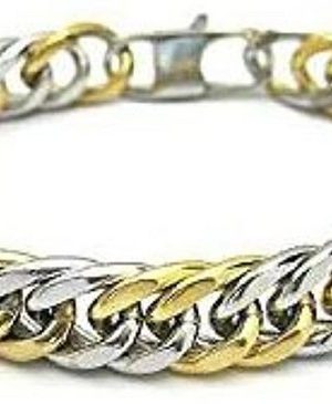 Karisma Edelstahlarmband "Edelstahl Panzerarmband Herrenarmband Männerschmuck Kette Gold - 21.0 Zentimeter"