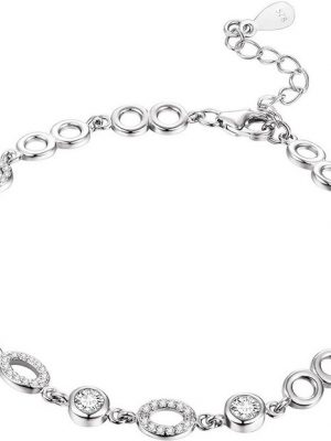 Karisma Edelstahlarmband "Karisma Damen Silber 925 Armband Kreisen Länge 17 bis 19,5cm - Silber Rhodiniert"