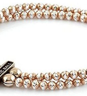 Karisma Edelstahlarmband "Karisma Diamntschliff 3mm Elastische 2-Reihig Kugelkette Armband 19cm Silber 925 Rosé Gold rhodiniert EB0003DR"