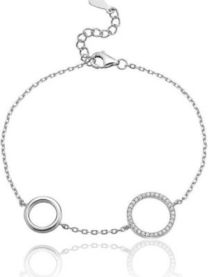 Karisma Silberarmband "Damen Silber 925 Armband 2 Kreisen Zrikonia - Silber Rhodiniert"