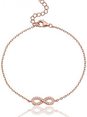 Karisma Silberarmband "Damen Silber 925 Armband Unendlichkeit Zrikonia - Roségold Weiße"