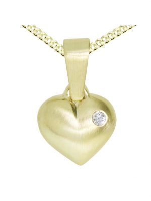 Kette mit Anhänger - Herz - Gold 333/000 - , OSTSEE-SCHMUCK Gelb