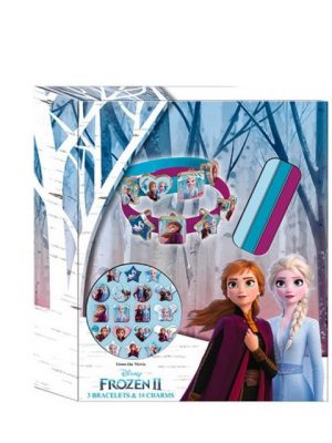 Kids Euroswan Perlenarmband Set "Armbänder Frozen die Eiskönigin 3 Stück und 18 Anhänger"