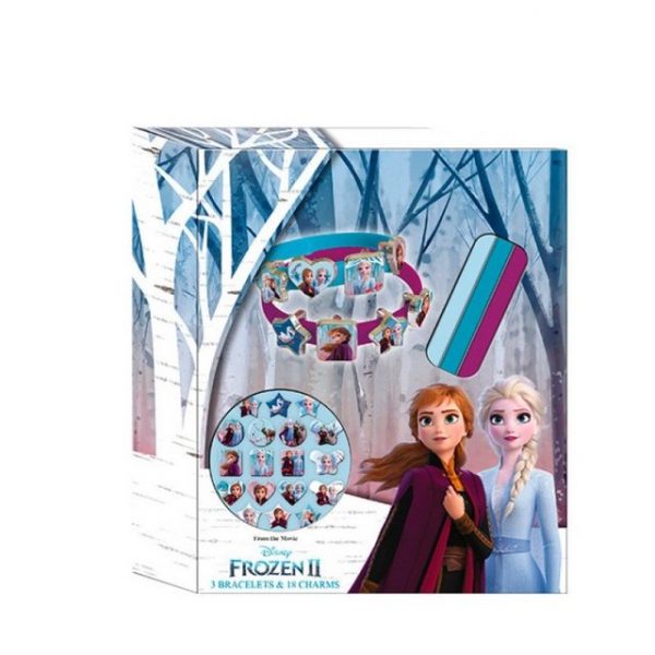 Kids Euroswan Perlenarmband Set "Armbänder Frozen die Eiskönigin 3 Stück und 18 Anhänger"