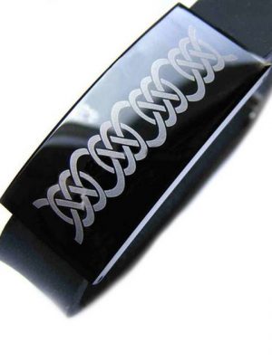 Kingka Armband ""TattooART" Wolfram Tungsten Armband mit Laser Design"