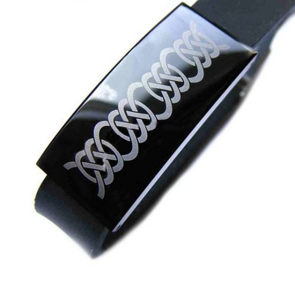 Kingka Armband ""TattooART" Wolfram Tungsten Armband mit Laser Design"
