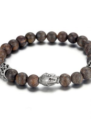 Kingka Armband ""Urban Rocks" Buddha-Bead-Armband mit echten Steinkugeln"