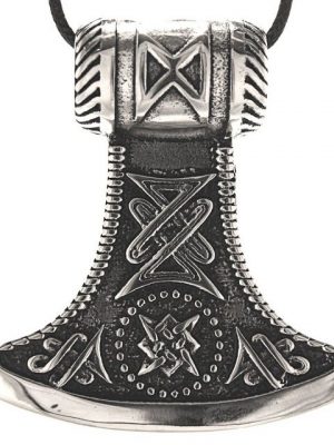 Kiss of Leather Kettenanhänger "Anhänger Kelten Knoten Axt Streitaxt Dagaz Rune aus Edelstahl"