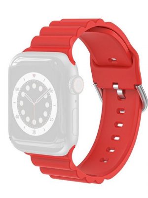König Design Smartwatch-Armband, Apple Watch Series 1 / 2 / 3 / 4 / 5 / 102 40-38 mm Ersatz Sportarmband Rot