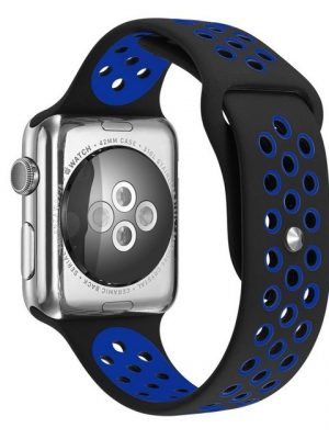 König Design Smartwatch-Armband, Apple Watch Series 1 / 2 / 3 / 4 / 5 / 102 40-38 mm Ersatz Sportarmband Schwarz