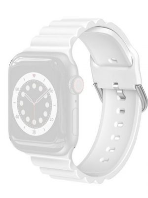 König Design Smartwatch-Armband, Apple Watch Series 1 / 2 / 3 / 4 / 5 / 102 40-38 mm Ersatz Sportarmband Weiß