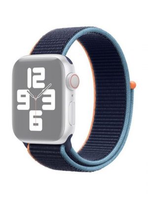 König Design Smartwatch-Armband, Apple Watch Series 1 / 2 / 3 / 4 / 5 / 6 / SE 44-42mm Ersatz Sportarmband Blau
