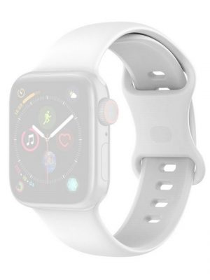 König Design Smartwatch-Armband, Apple Watch Series 1 / 2 / 3 / 4 / 5 / 6 / SE 44-42mm Ersatz Sportarmband Weiß