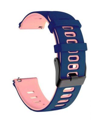 König Design Smartwatch-Armband, Armband für Honor Magic Watch 2 42mm - Uhrenarmband Ersatz Armband Band Loop Dunkelblau Rosa