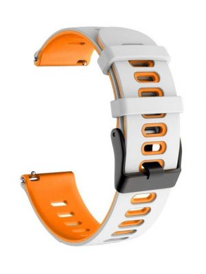 König Design Smartwatch-Armband, Armband für Honor Magic Watch 2 42mm - Uhrenarmband Ersatz Armband Band Loop Weiß Orange