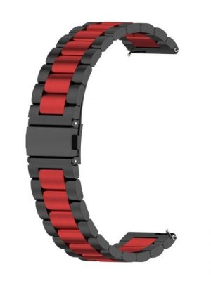 König Design Smartwatch-Armband, Smartwatch-Armband für Huawei Watch GT 3 42mm Sport Ersatz Armband Edelstahl Schwarz Rot