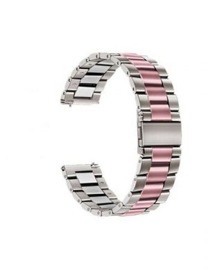 König Design Smartwatch-Armband, Smartwatch-Armband für Huawei Watch GT 3 46mm Sport Ersatz Armband Edelstahl Silber Rosa
