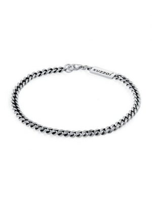 Kuzzoi Silberarmband "Herren Panzer Massiv 925 Silber", Basic Armband